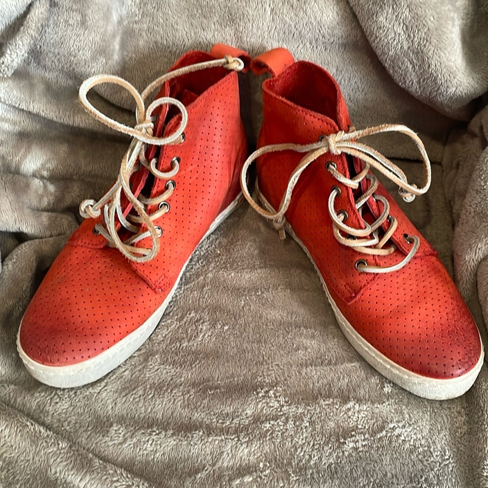 Blackstone Genuine leather Sneaker Boot Red Sz 37